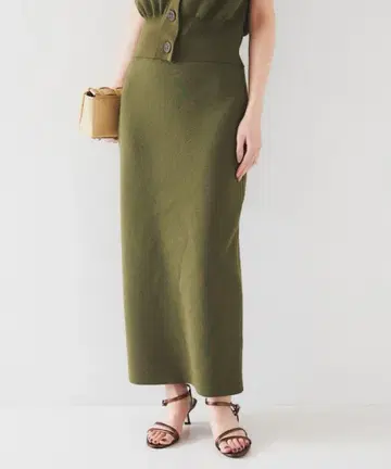 펜슬 니트 스커트