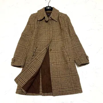 A.P.C 아페쎄 하운드투스 패턴 울 롱 코트 브라운 S