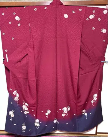 주홍색 벚꽃 후리소데 기장 157