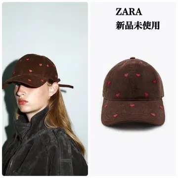 12/9 발송 완판템 ZARA 하트 자수 코듀로이 캡 택 포함 새상품