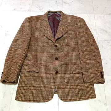 Harris Tweed 해리스 트위드 체크 무늬 테일러드 자켓