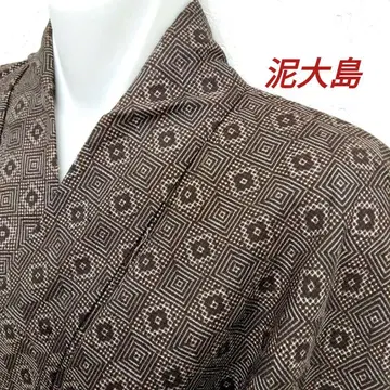 앤티크 진흙 오시마 오시마 명주 순수 실크 #1386