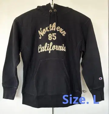 Champion 리버스 위브 후드티 블랙