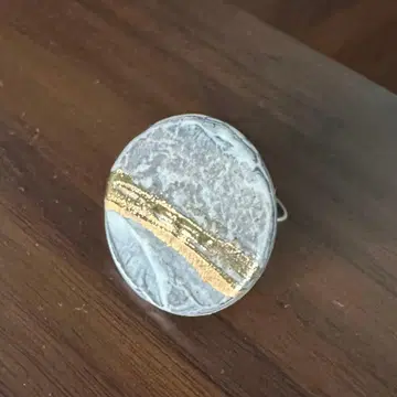 이탈리아 작가 도자기 반지 그레이 대리석풍