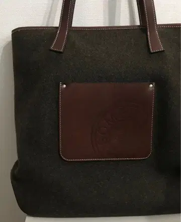 소메스 안장 남성용 울 가죽 토트백