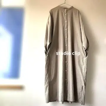 등 턱 코듀로이 밴드 카라 원피스 스튜디오 클립