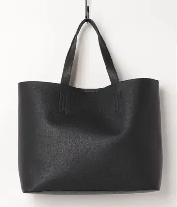 UNITED ARROWS 극세사 토트백 블랙 합성 피혁