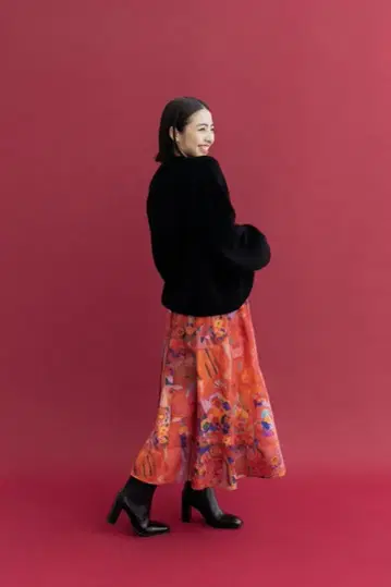 HERALBONY 새틴 스커트 [ 사과 부케 ]