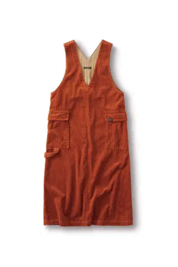 써니클라우드 코듀로이 오버롤 스커트 오렌지 LL