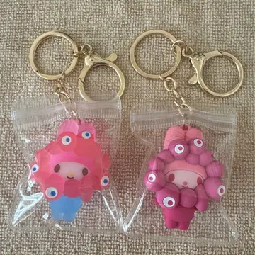 [ 마이멜로디 세트 ] 새상품급 키링 입체클리어 최애 컬러