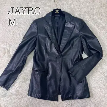 컨디션 최상 JAYRO 자이로 천연 가죽 가죽 테일러드 자켓 여성용 M