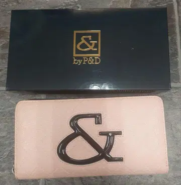P&D 로고 핑크 장지갑