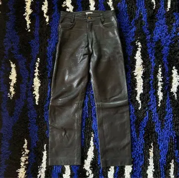 빈티지 잉글랜드제 KENMARKE 가죽 팬츠 28 블랙 천연 가죽