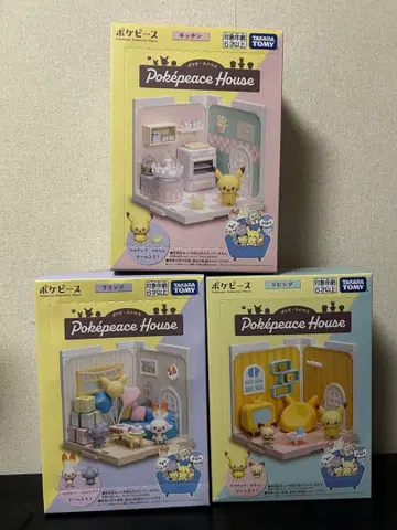 포켓몬스터 포케피스 하우스 주방 리빙 라운지 3개 세트