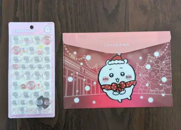 새상품 치이카와 (먼작귀) 클리어 파일 모자 꽁지 드롭 씰 세트