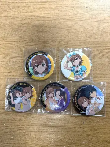 어떤 과학의 초전자포 캔뱃지 5종 세트