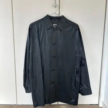 H BEAUTY&YOUTH 블랙 가죽 셔츠 자켓