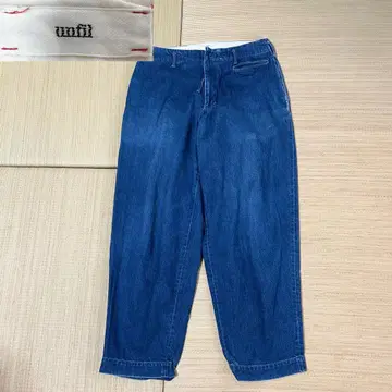 unfil 와이드 데님 팬츠 다크 네이비 일본제 3