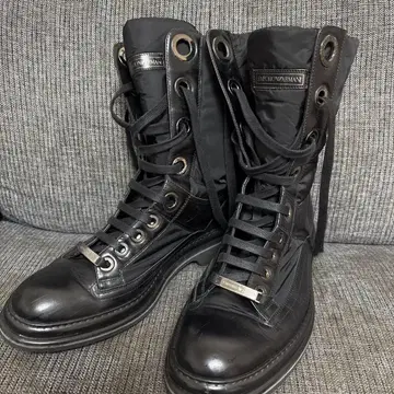 새상품급 엠포리오 아르마니 충전솜 부츠 레이스업 부츠 엔지니어 부츠