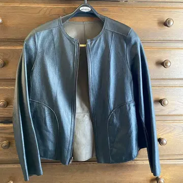 가죽 리버서블 자켓 블랙 그레이