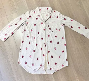 젤라또피케 딸기 무늬 롱 드레스 원피스 핑크 룸웨어