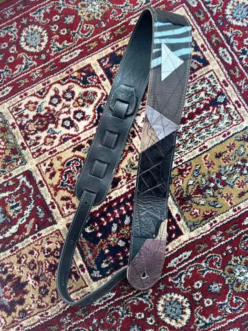 그란데 우오모 기타 스트랩 패치워크 멀티 컬러