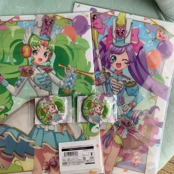 마루쿠지 프리파라 마칭 코디 파루루 캔뱃지 클리어 파일