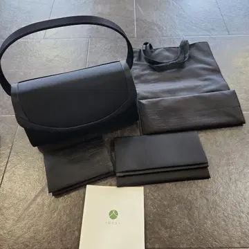 새상품 이와사 IWASA 일본제 블랙 포멀 핸드백 세트