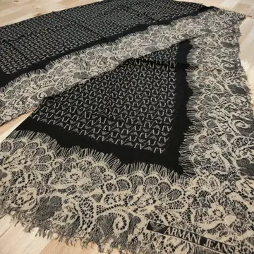ARMANI JEANS 레이스 엣지 대형 숄