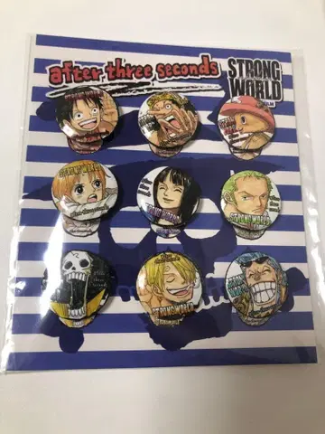 원피스 STRONG WORLD 캔뱃지 9개 세트
