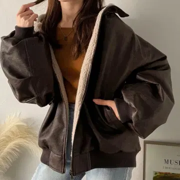 JAVA 인조 가죽 x 보아 리버서블 블루종