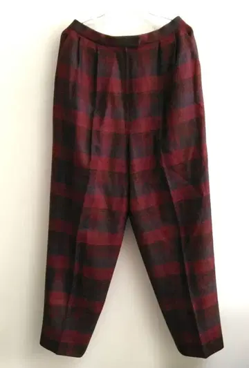 레리안 Leilan 빅 사이즈 울 팬츠 13+ 새상품급 체크 무늬