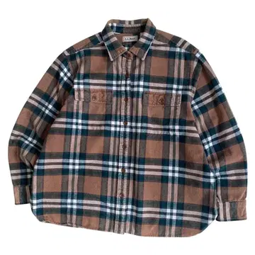 80s ~ 90s L.L.Bean 플란넬 셔츠 샤모아 크로스