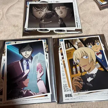 명탐정 코난 세가 럭키 쿠지 브로마이드 & 스티커 세트