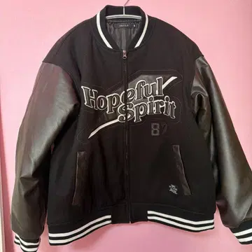 남성용 블랙 점퍼 M 사이즈 블루종 바시티 자켓