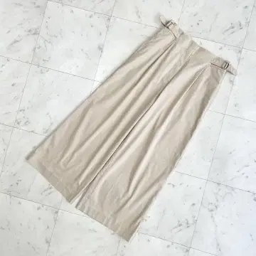 PLST 플라스테 와이드 팬츠 린넨 스트레치 베이지 M