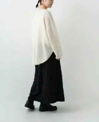 NATURAL LAUNDRY 라무 나일론 모헤어 와이드 롱 풀오버