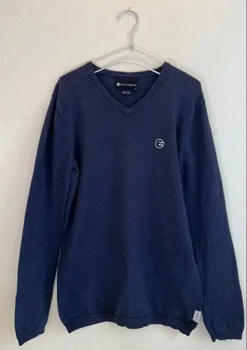 BILLABONG 네이비 V넥 니트 빈티지 서프