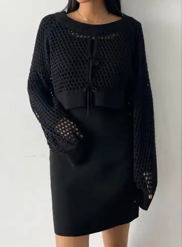 EMODA 크로셰 니트 원피스