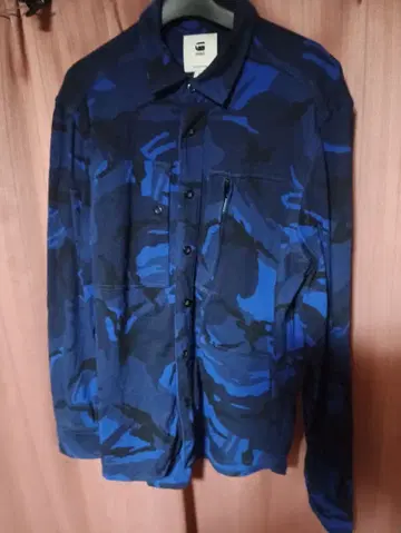 지스타 로우 긴팔 셔츠 M 사이즈 청흑 카모플라쥬