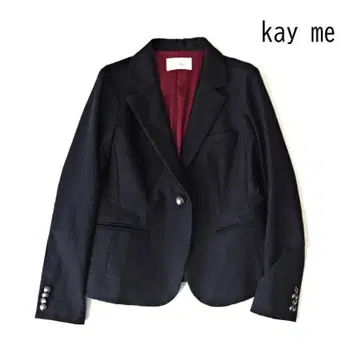 Kay me 케이미 테일러드 자켓 블랙 올 패턴 스트레치 9