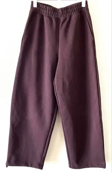 유니클로 C 맨투맨 와이드 팬츠 와인 S