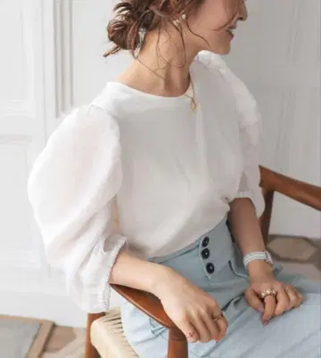 택 포함 새상품 시어 오간자 Tee DONOBAN