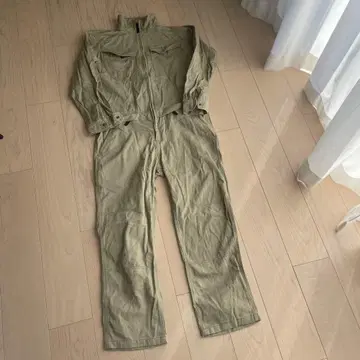 카키 코튼 오픈 츠나기 오버롤 M 워크맨 힙 오픈