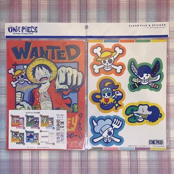 원피스 USJ 2023 클리어 파일 & 스티커