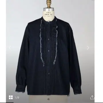 드로어 SPRING 데님 프릴 셔츠 36