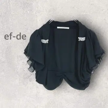 [에프데] 비쥬 장식 볼레로 M 가디건 결혼식 경사 코디 숏 기장