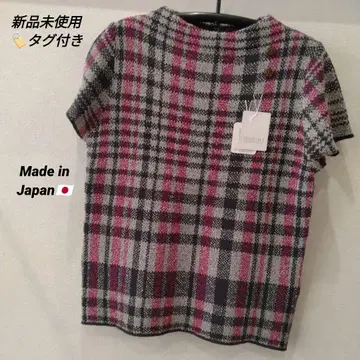 [ 택 포함 미사용 새상품 ] 체크 베스트