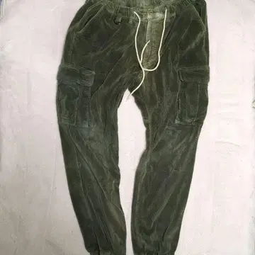 Evisen 코듀로이 팬츠 XL 올리브 그린