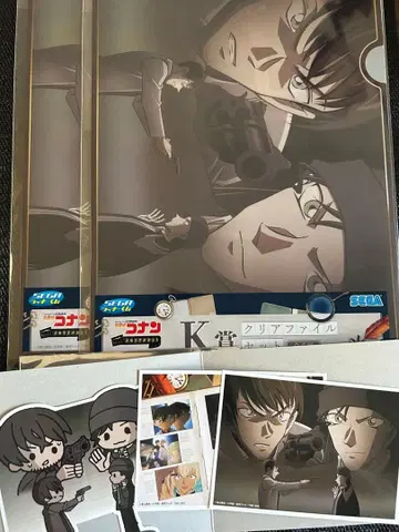 명탐정 코난 세가 럭키 쿠지 클리어 파일 스티커 브로마이드